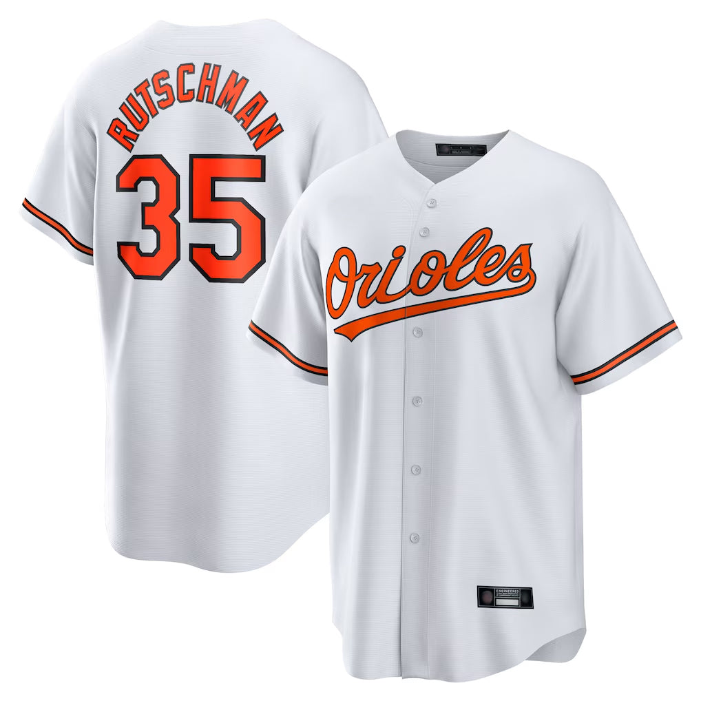 Vanessashop B.Orioles #35 Adley Rutschman White Home Game Stitched Jerseys