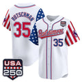 Vanessashop B.Orioles #35 Adley Rutschman White USA 250 Independence Day Vapor Premier Limited Home Game Stitched Jerseys