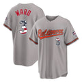Vanessashop B.Orioles #3 Taylor Ward Player Gray USA 250 Fourth of July Home Game Stitched Jerseys