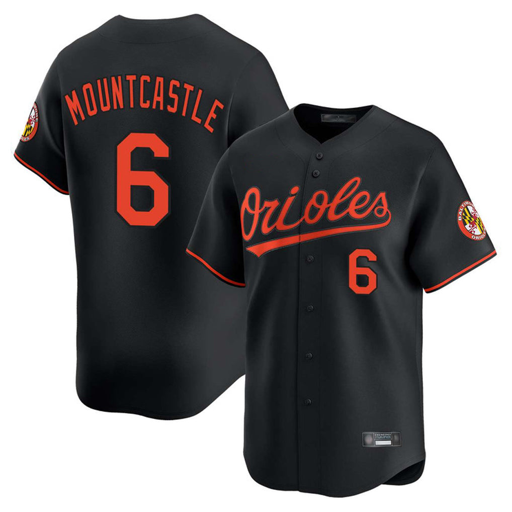 Vanessashop B.Orioles #6 Ryan Mountcastle Player Black Limited Home Game Stitched Jerseys