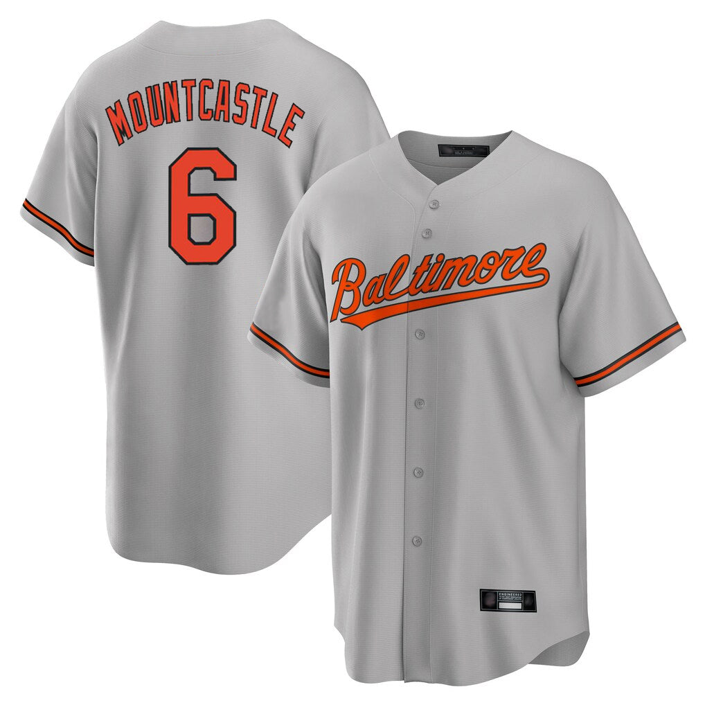 Vanessashop B.Orioles #6 Ryan Mountcastle Player Gray Home Game Stitched Jerseys