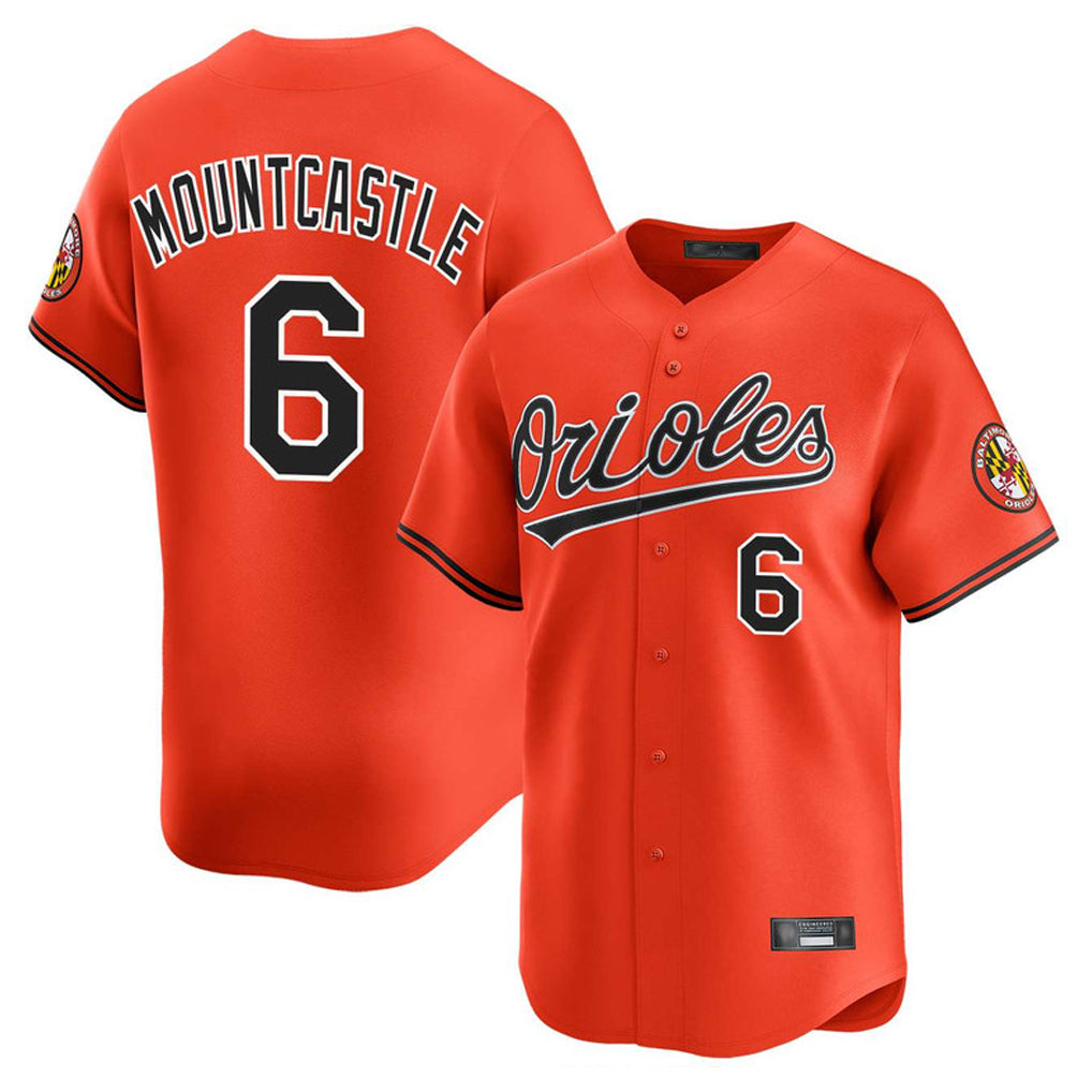 Vanessashop B.Orioles #6 Ryan Mountcastle Player Orange Limited Home Game Stitched Jerseys
