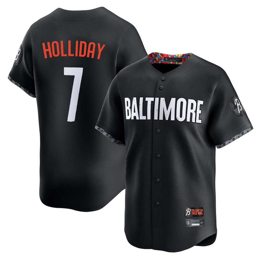 Vanessashop B.Orioles #7 Jackson Holliday Player Black City Connect Limited Home Game Stitched Jerseys