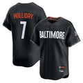 Vanessashop B.Orioles #7 Jackson Holliday Player Black City Connect Limited Home Game Stitched Jerseys