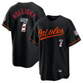 Vanessashop B.Orioles #7 Jackson Holliday Player Black USA 250 Fourth of July Home Game Stitched Jerseys