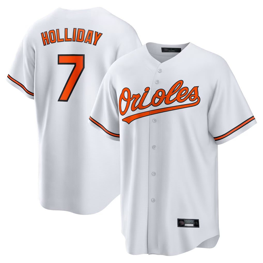 Vanessashop B.Orioles #7 Jackson Holliday Player White Home Game Stitched Jerseys