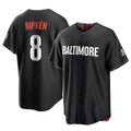Vanessashop B.Orioles #8 Cal Ripken Player Black City Connect Home Game Stitched Jerseys