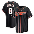 Vanessashop B.Orioles #8 Cal Ripken Player Black Out Home Game Stitched Jerseys
