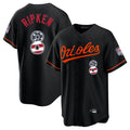Vanessashop B.Orioles #8 Cal Ripken Player Black USA 250 Fourth of July Home Game Stitched Jerseys