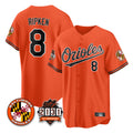 Vanessashop B.Orioles #8 Cal Ripken Player Orange 30th Anniversary of 2131 Home Game Stitched Jerseys