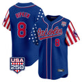 Vanessashop B.Orioles #8 Cal Ripken Player Royal USA 250 Independence Day Vapor Premier Limited Home Game Stitched Jerseys