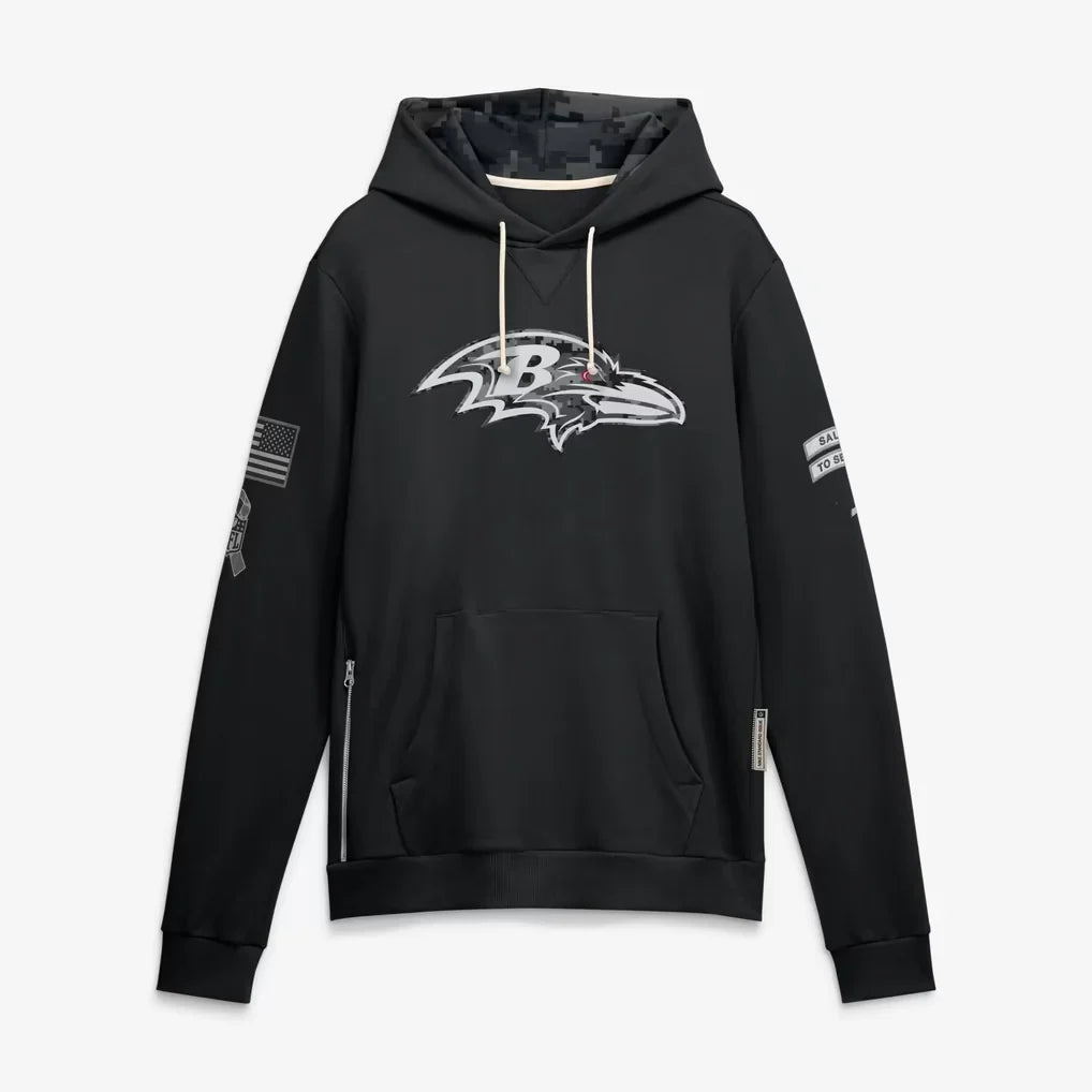 Vanessashop B.Ravens 2026 Salute To Service Club Pullover Hoodie Cheap sale Birthday and Christmas gifts Stitched American Football Jersey