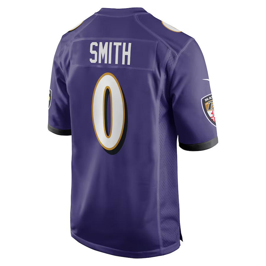 Vanessashop B.Ravens #0 Roquan Smith Player Purple Alternate Home Game Stitched Jerseys