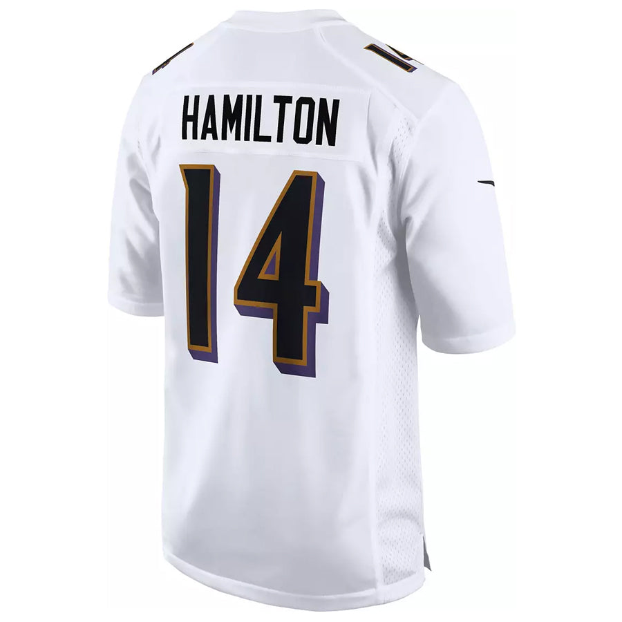 Vanessashop B.Ravens #14 Kyle Hamilton Player White Fashion Home Game Stitched Jerseys