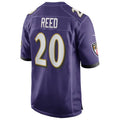 Vanessashop B.Ravens #20 Ed Reed Player Purple Alternate Home Game Stitched Jerseys