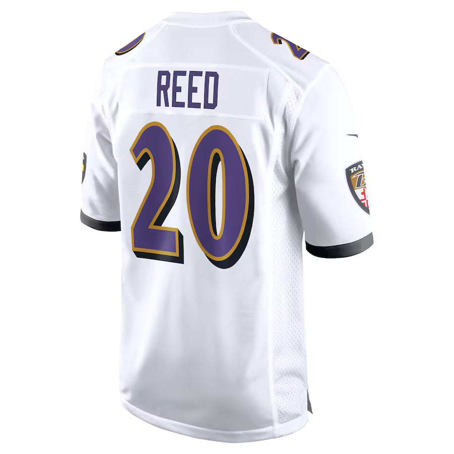 Vanessashop B.Ravens #20 Ed Reed Player White Alternate Game Home Stitched Jerseys