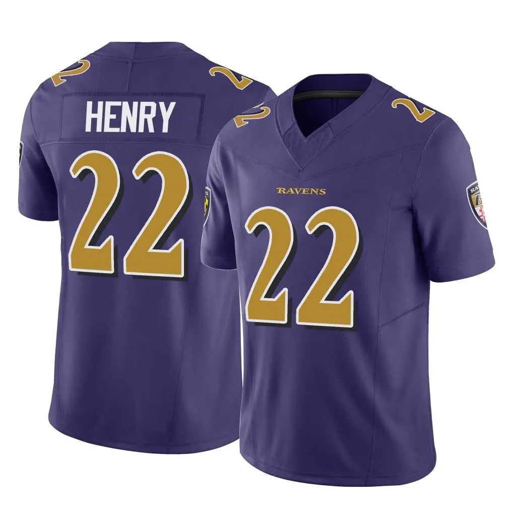 Vanessashop B.Ravens #22 Derrick Henry Player Purple Limited Home Game Stitched Jerseys