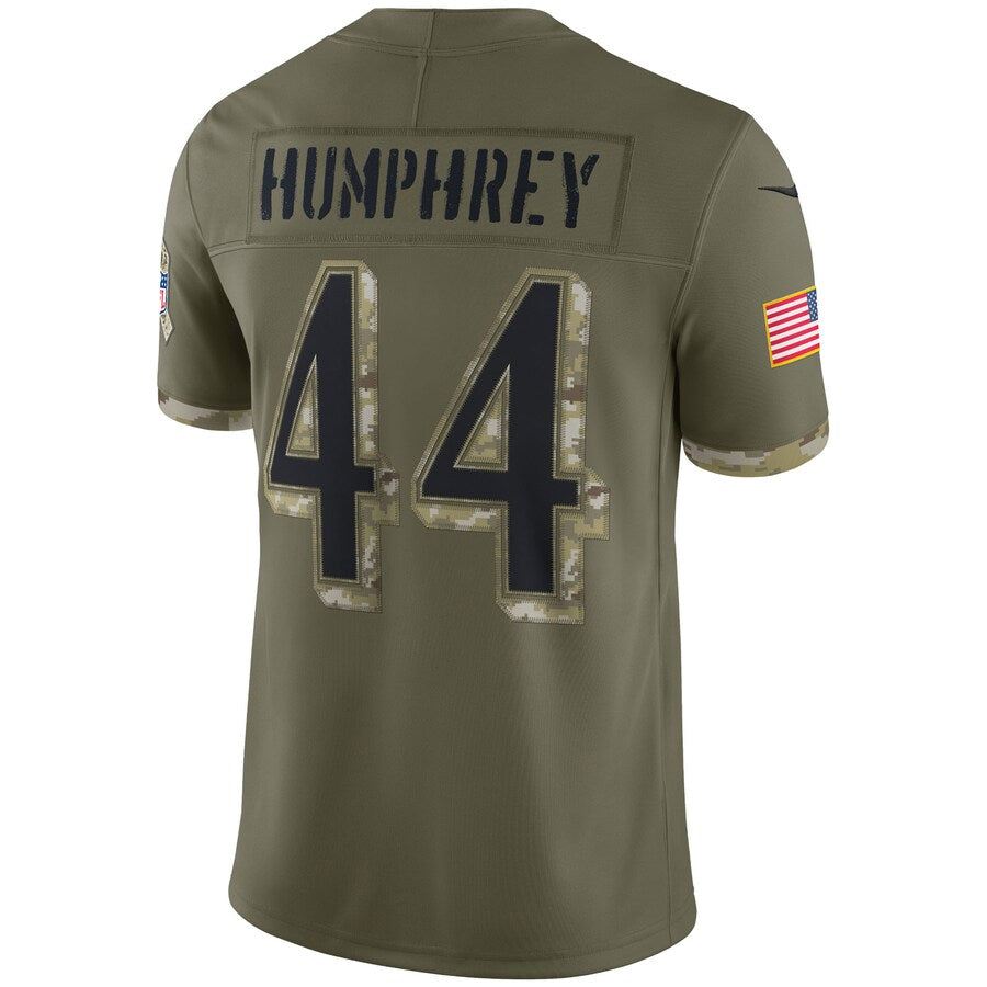 Vanessashop B.Ravens #44 Marlon Humphrey Player Olive Salute To Service Limited Stitched Jerseys