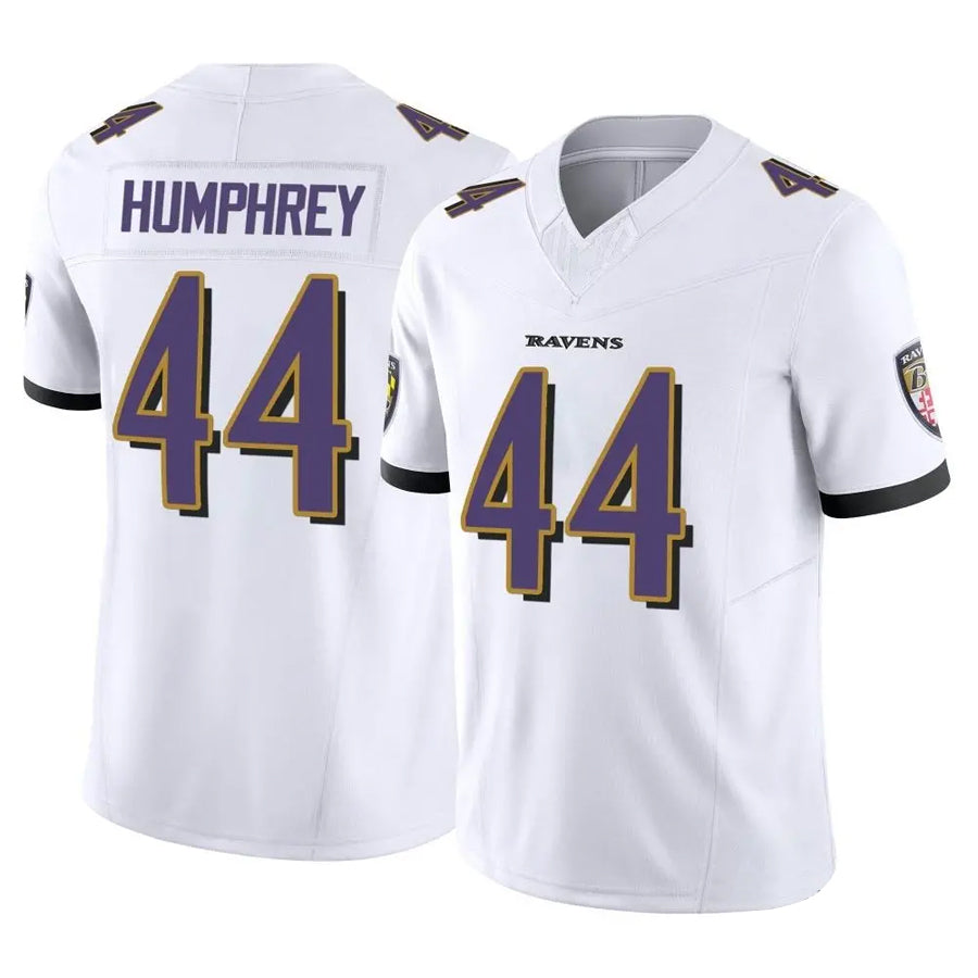 Vanessashop B.Ravens #44 Marlon Humphrey Player White Vapor F.U.S.E. Limited Home Game Stitched Jerseys