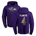Vanessashop B.Ravens #4 Zay Flowers Player Purple Salute to Service Pullover Hoodie Stitched Jerseys