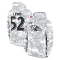 Vanessashop B.Ravens #52 Ray Lewis Player Arctic Camo Salute To Service Hoodie Stitched Jerseys