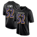 Vanessashop B.Ravens #52 Ray Lewis Player Black Carbon Fashion Home Stitched Jerseys