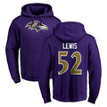 Vanessashop B.Ravens #52 Ray Lewis Player Purple Salute to Service Pullover Hoodie Stitched Jerseys