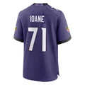 Vanessashop B.Ravens #71 Olaivavega Ioane Player Purple Home Game Stitched Jerseys