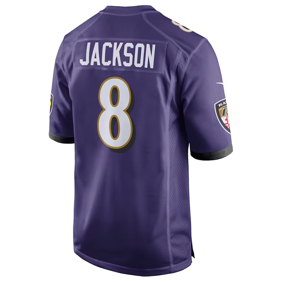 Vanessashop B.Ravens #8 Lamar Jackson Player Purple Alternate Home Game Stitched Jerseys