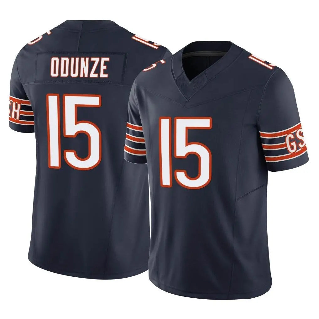 C.Bears #15 Rome Odunze Player Navy Vanessashop Vapor F.U.S.E. Limited Home Game Stitched Jerseys