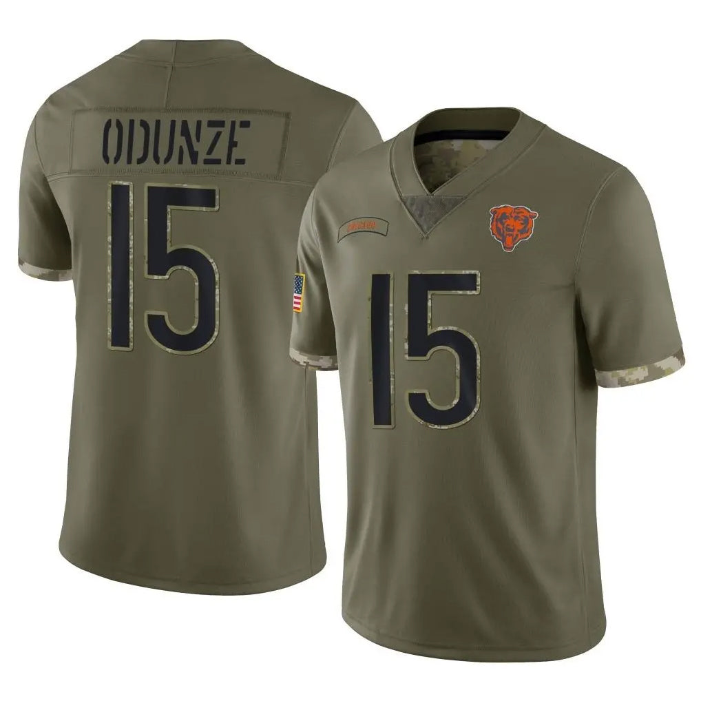 C.Bears #15 Rome Odunze Player Olive Vanessashop Salute to Service Limited Home Game Stitched Jerseys