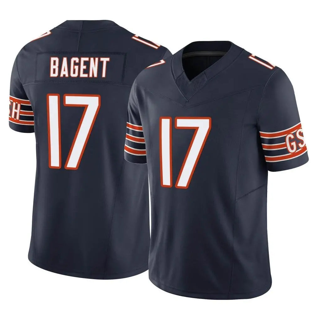 C.Bears #17 Tyson Bagent Player Navy Vanessashop Vapor F.U.S.E. Limited Home Game Stitched Jerseys