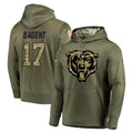 Vanessashop C.Bears #17 Tyson Bagent Player Olive Salute to Service Pullover Hoodies Home Game Stitched Jerseys