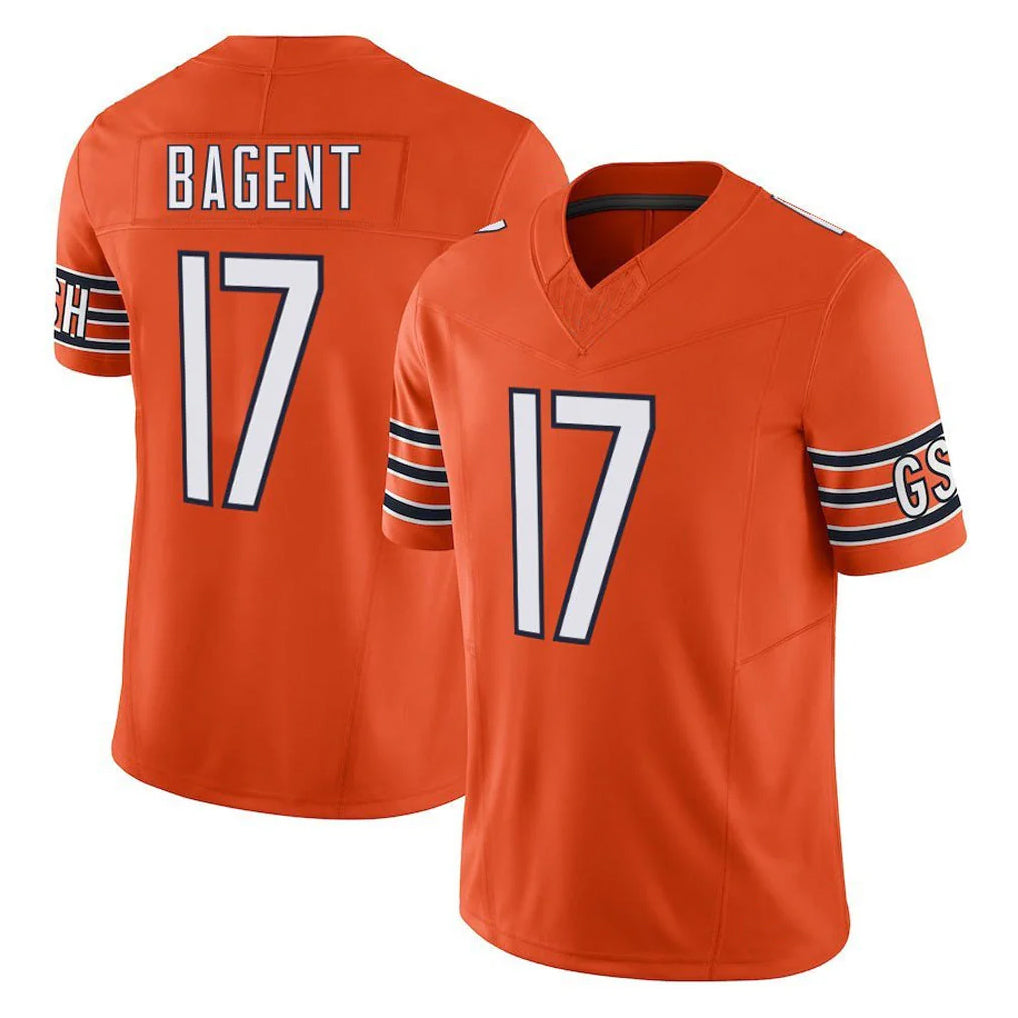 Vanessashop C.Bears #17 Tyson Bagent Player Orange Vanessashop Vapor F.U.S.E. Limited Home Game Stitched Jerseys