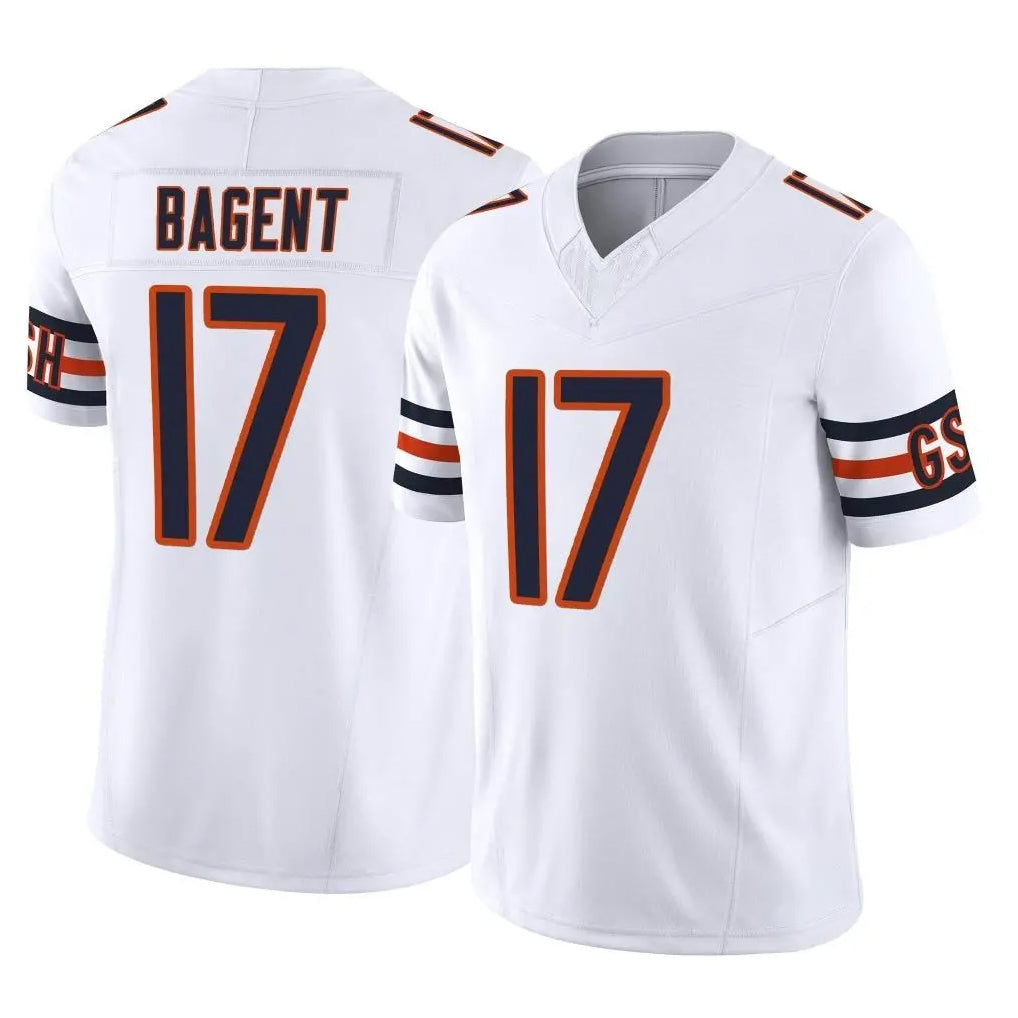 Vanessashop C.Bears #17 Tyson Bagent Player White Vapor F.U.S.E. Limited Home Game Stitched Jerseys