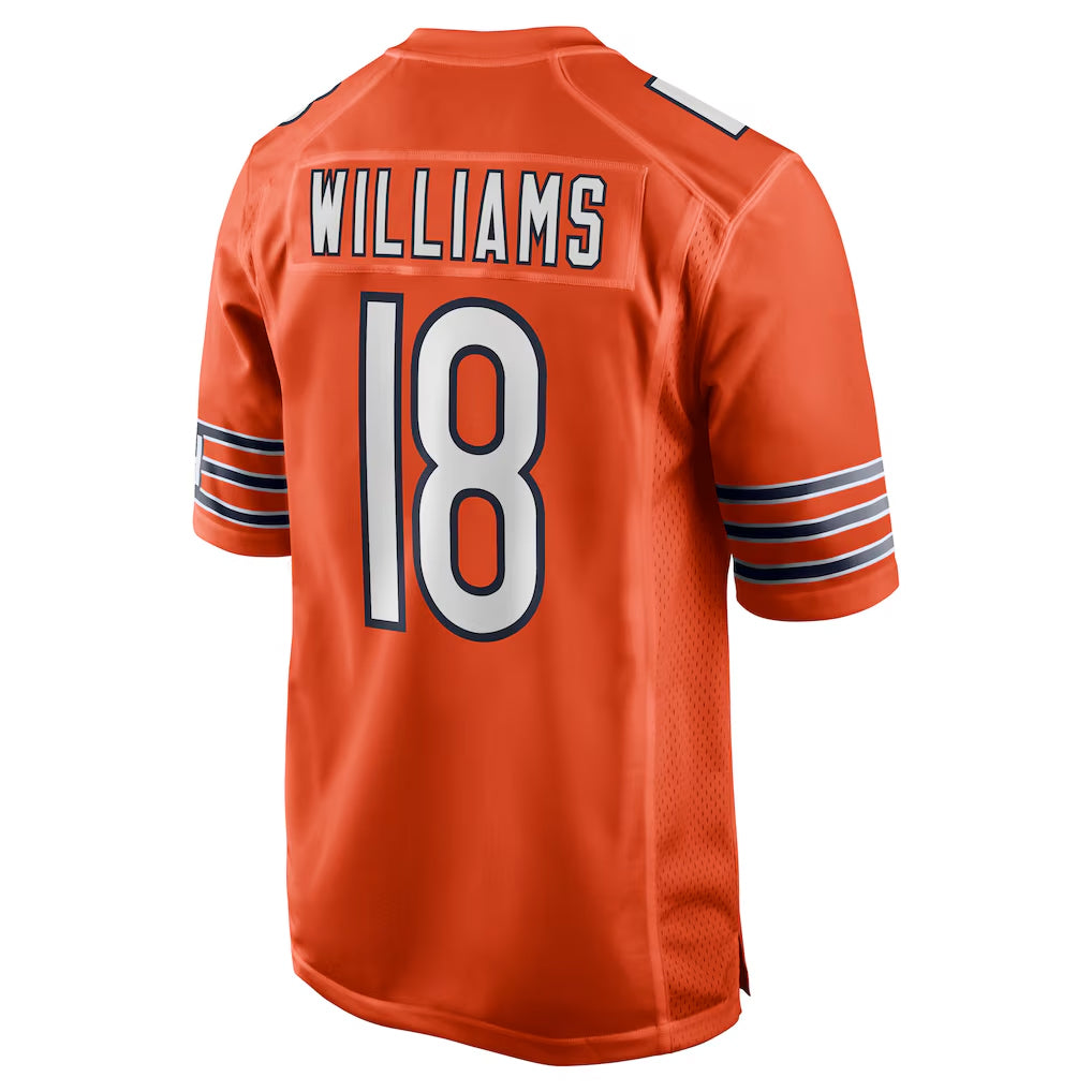 Vanessashop C.Bears #18 Caleb Williams Player Orange Home Game Stitched Jerseys
