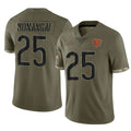 Vanessashop C.Bears #25 Kyle Monangai Player Olive Salute to Service Limited Game Stitched Jerseys