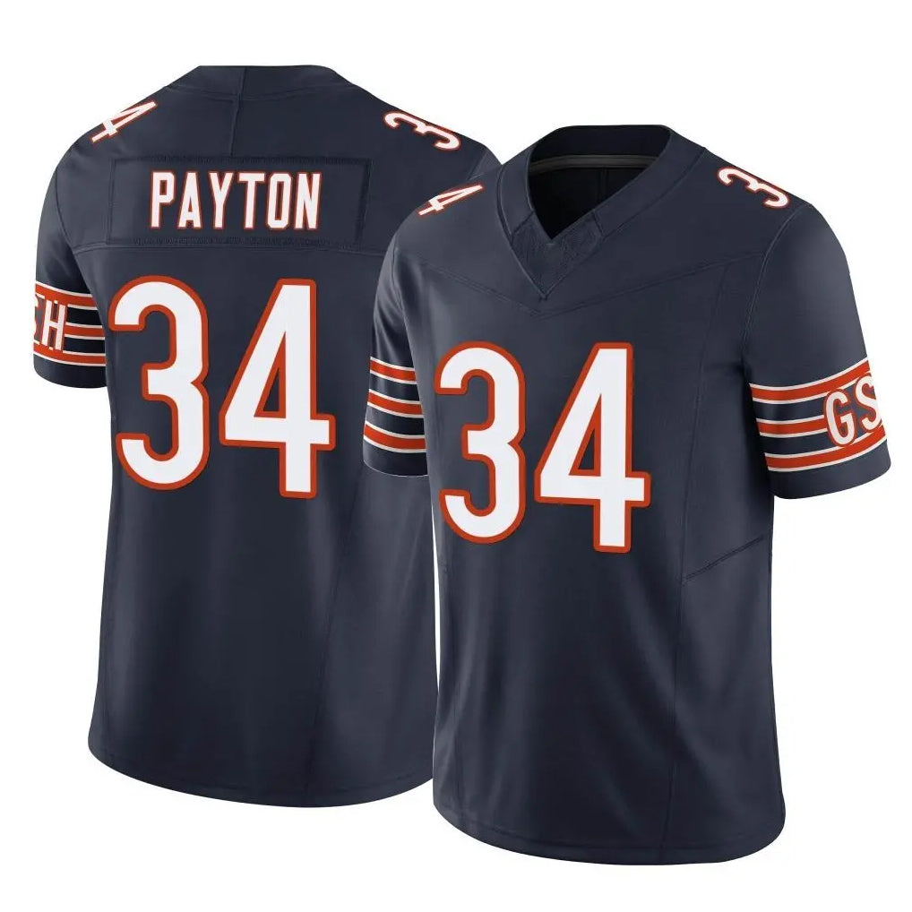 Vanessashop C.Bears #34 Walter Payton Player Navy Vapor F.U.S.E. Limited Home Game Stitched Jerseys
