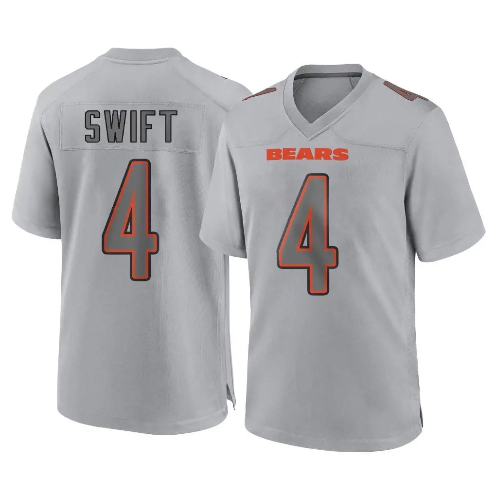 Vanessashop C.Bears #4 D'Andre Swift Player Gray Atmosphere Fashion Game Stitched Jerseys