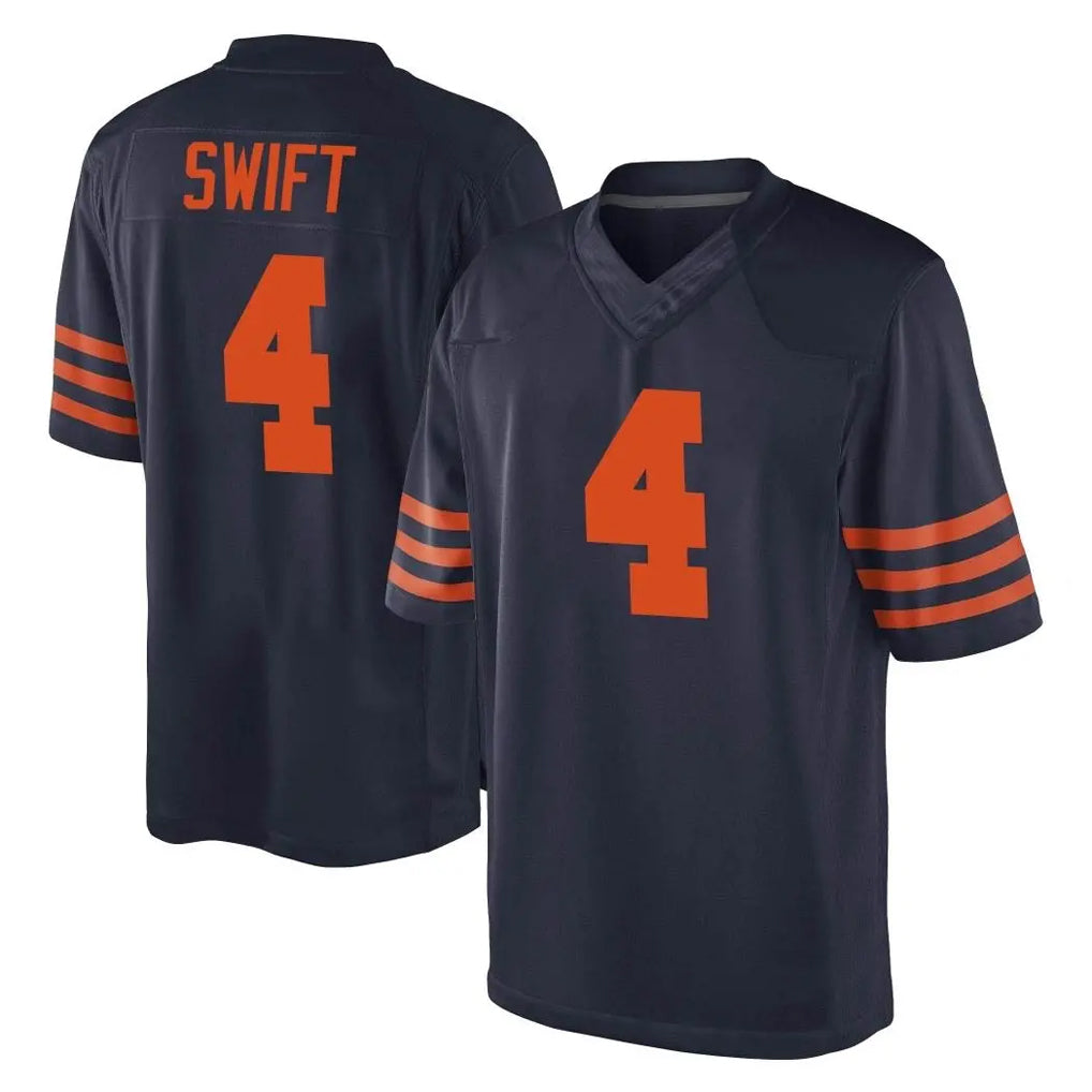 Vanessashop C.Bears #4 D'Andre Swift Player Navy Blue Alternate Game Stitched Jerseys