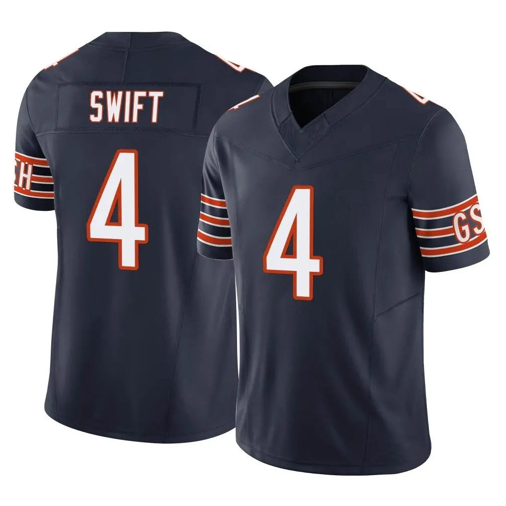 Vanessashop C.Bears #4 D'Andre Swift Player Navy Vapor F.U.S.E. Limited Home Game Stitched Jerseys