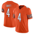 Vanessashop C.Bears #4 D'Andre Swift Player Orange Vapor F.U.S.E. Limited Home Game Stitched Jerseys