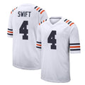 Vanessashop C.Bears #4 D'Andre Swift Player White Classic Home Game Stitched Jerseys