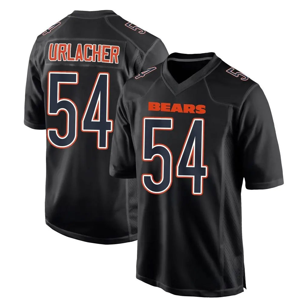 Vanessashop C.Bears #54 Brian Urlacher Player Carbon Black Fashion Game Stitched Jerseys