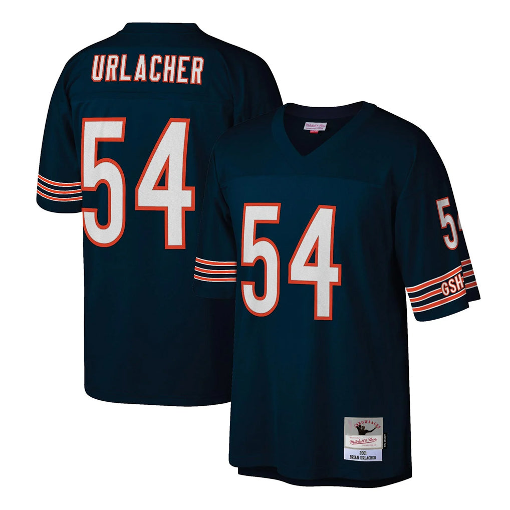 Vanessashop C.Bears #54 Brian Urlacher Player Navy Mitchell & Ness Legacy Replica Stitched Jerseys