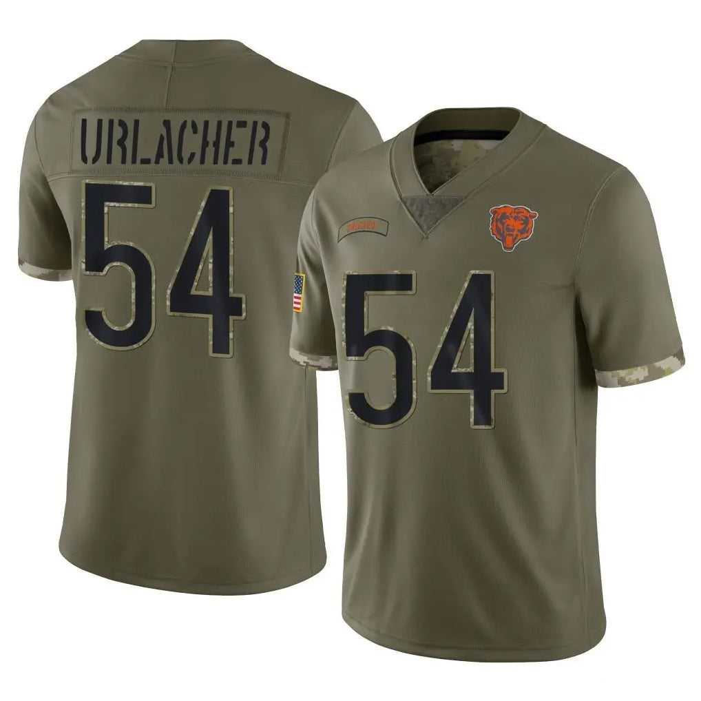Vanessashop C.Bears #54 Brian Urlacher Player Olive Salute to Service Limited Game Stitched Jerseys
