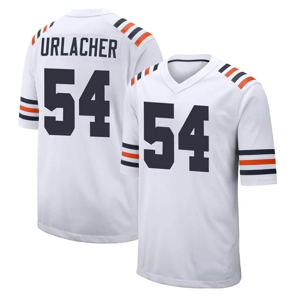 Vanessashop C.Bears #54 Brian Urlacher Player White Classic Home Game Stitched Jerseys