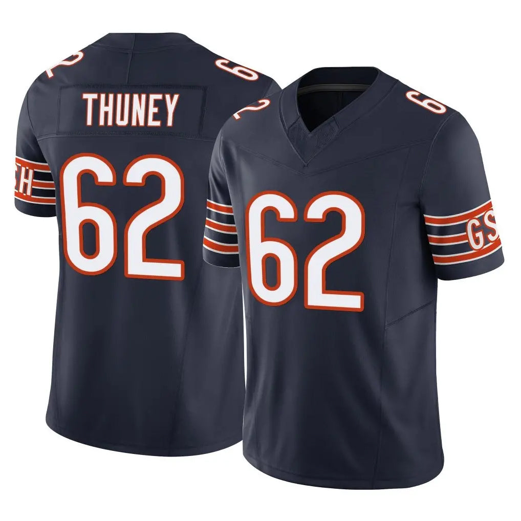 Vanessashop C.Bears #62 Joe Thuney Player Navy Vapor F.U.S.E. Limited Home Game Stitched Jerseys