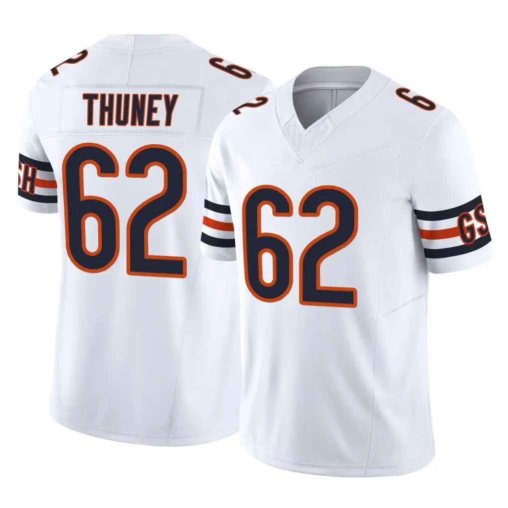 Vanessashop C.Bears #62 Joe Thuney Player White Vapor F.U.S.E. Limited Home Game Stitched Jerseys