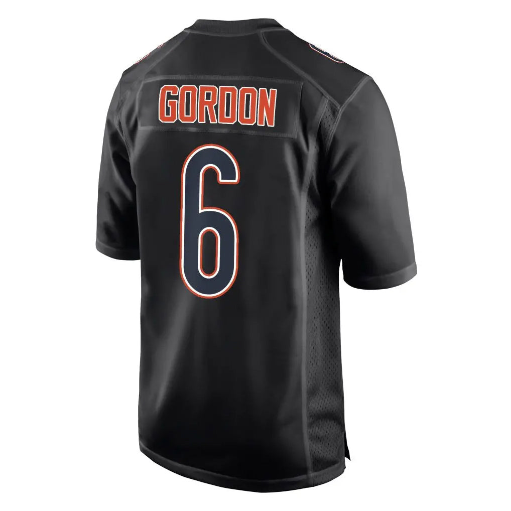 Vanessashop C.Bears #6 Kyler Gordon Player Carbon Black Fashion Game Stitched Jerseys